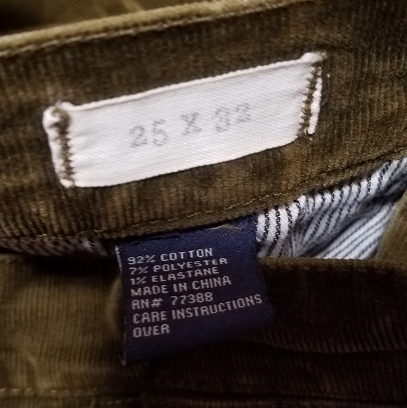 Madewell Classic Straight Jeans: Corduroy Edition Green 25 - Picture 8 of 8